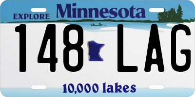 MN license plate 148LAG