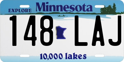 MN license plate 148LAJ