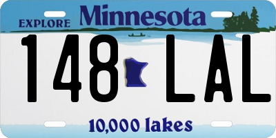 MN license plate 148LAL