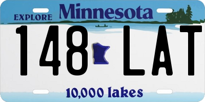 MN license plate 148LAT