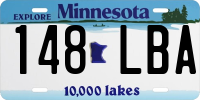 MN license plate 148LBA