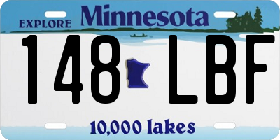 MN license plate 148LBF