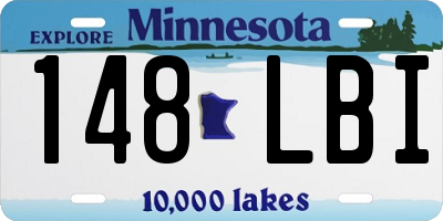 MN license plate 148LBI