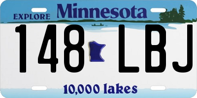 MN license plate 148LBJ