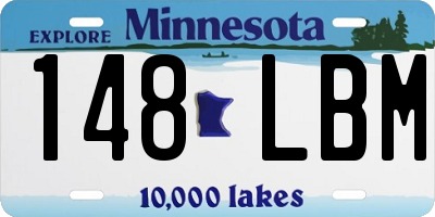 MN license plate 148LBM