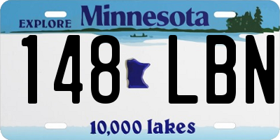MN license plate 148LBN
