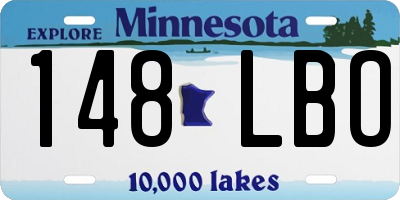 MN license plate 148LBO
