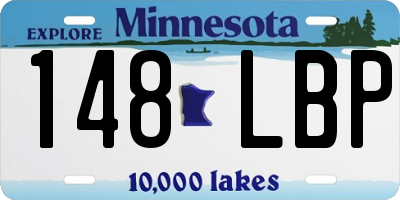 MN license plate 148LBP