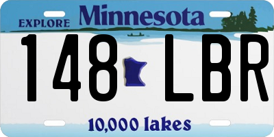 MN license plate 148LBR