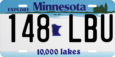 MN license plate 148LBU