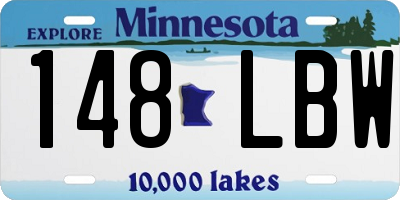 MN license plate 148LBW