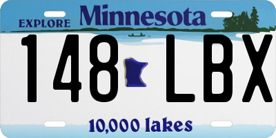 MN license plate 148LBX