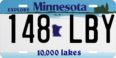 MN license plate 148LBY
