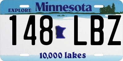 MN license plate 148LBZ