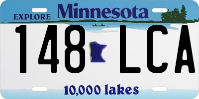 MN license plate 148LCA