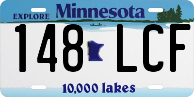 MN license plate 148LCF