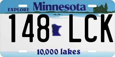 MN license plate 148LCK