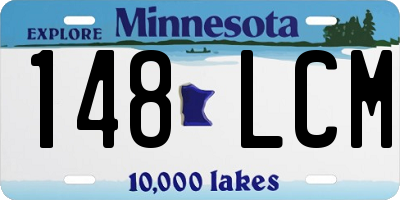 MN license plate 148LCM
