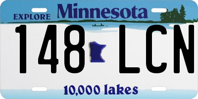 MN license plate 148LCN