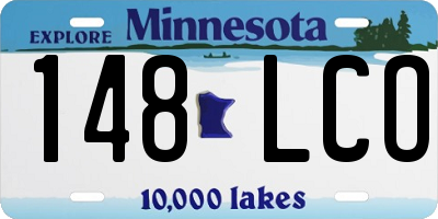 MN license plate 148LCO