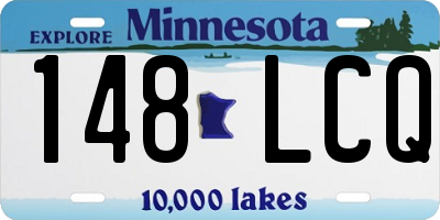MN license plate 148LCQ