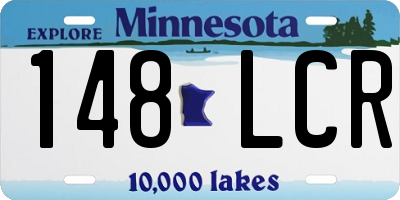 MN license plate 148LCR