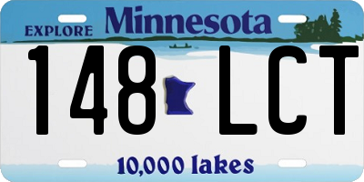 MN license plate 148LCT