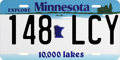 MN license plate 148LCY