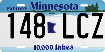 MN license plate 148LCZ
