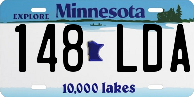 MN license plate 148LDA