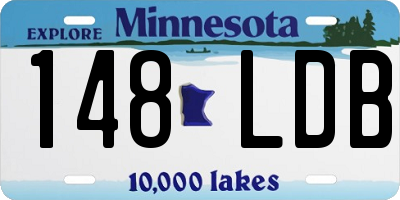 MN license plate 148LDB