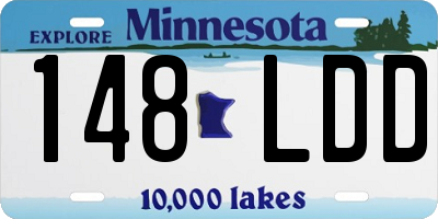 MN license plate 148LDD