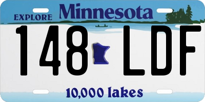 MN license plate 148LDF