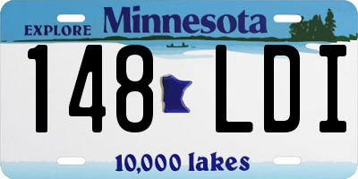 MN license plate 148LDI