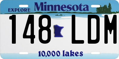 MN license plate 148LDM