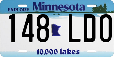 MN license plate 148LDO