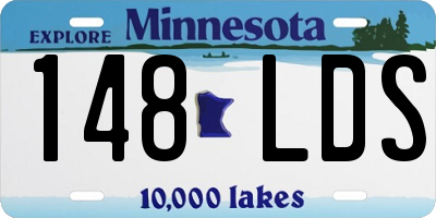 MN license plate 148LDS