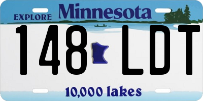 MN license plate 148LDT