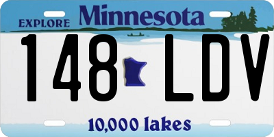 MN license plate 148LDV