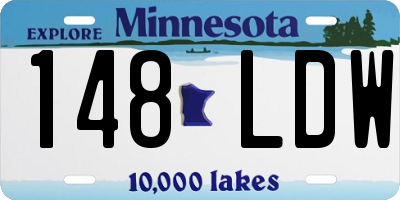 MN license plate 148LDW