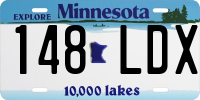 MN license plate 148LDX