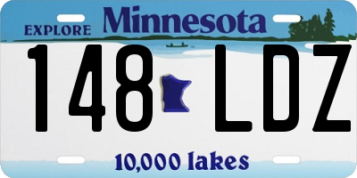 MN license plate 148LDZ