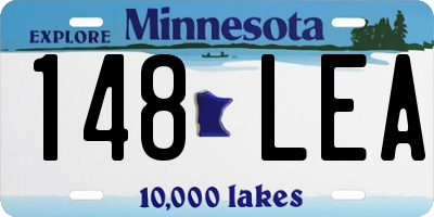 MN license plate 148LEA