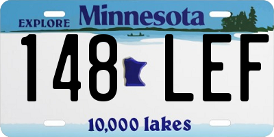 MN license plate 148LEF