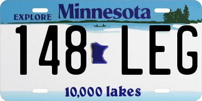 MN license plate 148LEG