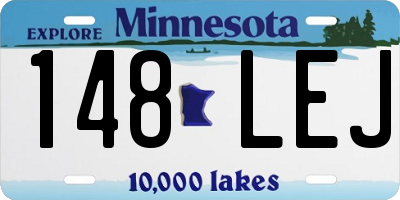 MN license plate 148LEJ
