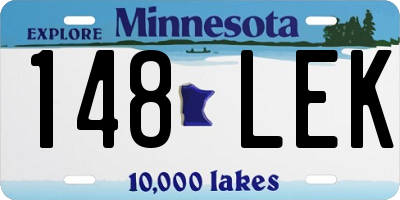 MN license plate 148LEK