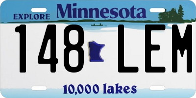 MN license plate 148LEM