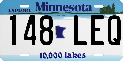 MN license plate 148LEQ