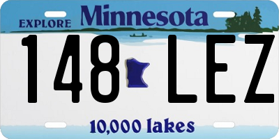 MN license plate 148LEZ